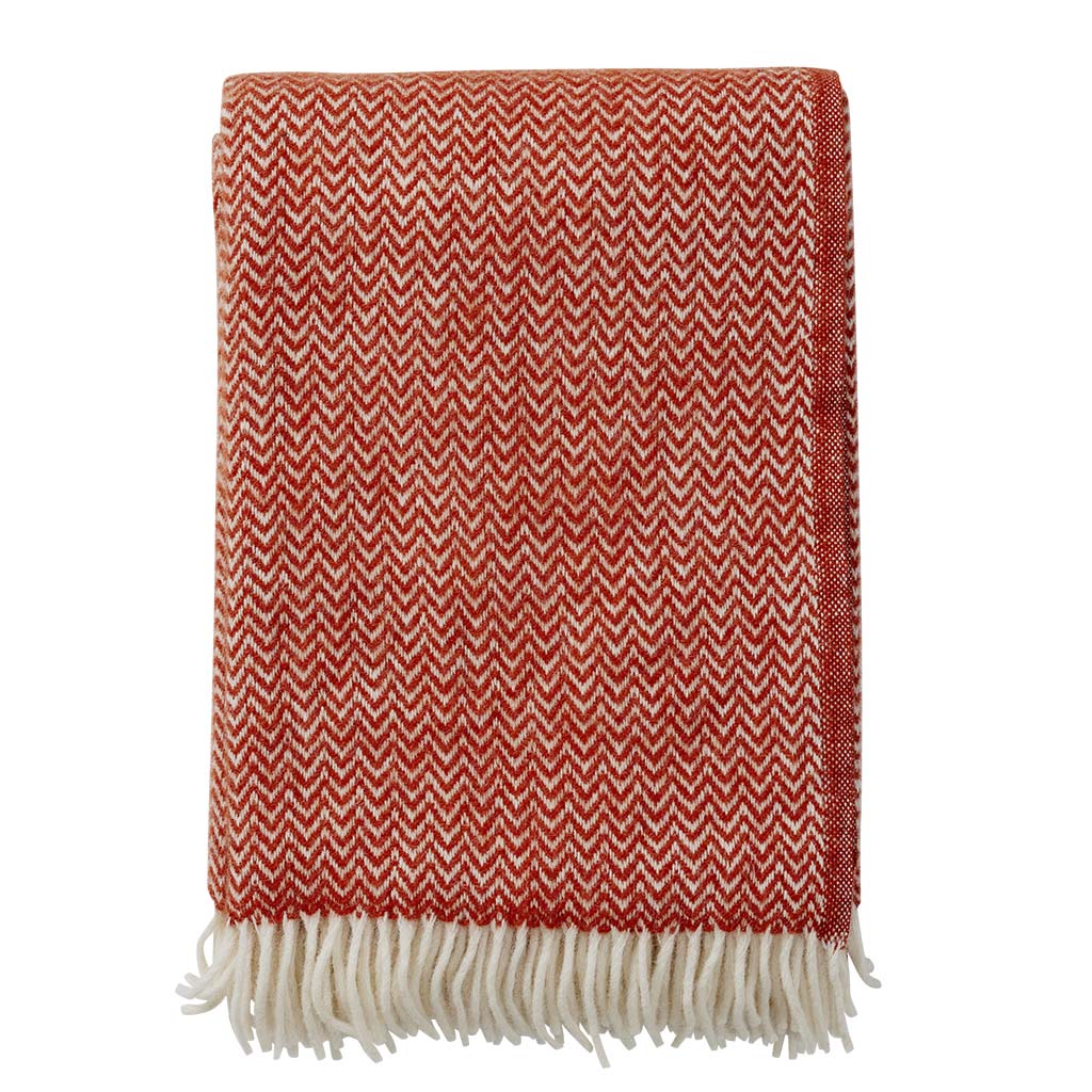 Plaid Chevron Rouge Ruby Red 130x200 - Klippan – Image 2