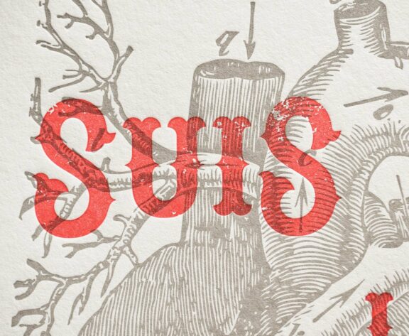 Affiche / Tirage d'Art A4 "Suis les battements de ton coeur" - Atelier Letterpress – Image 2