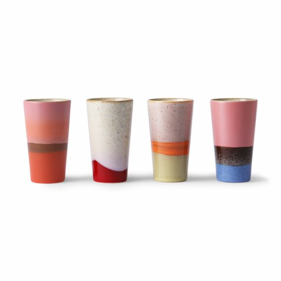 Set de 4 Mugs Latte (ACE6911 / H13cm) - HK Living