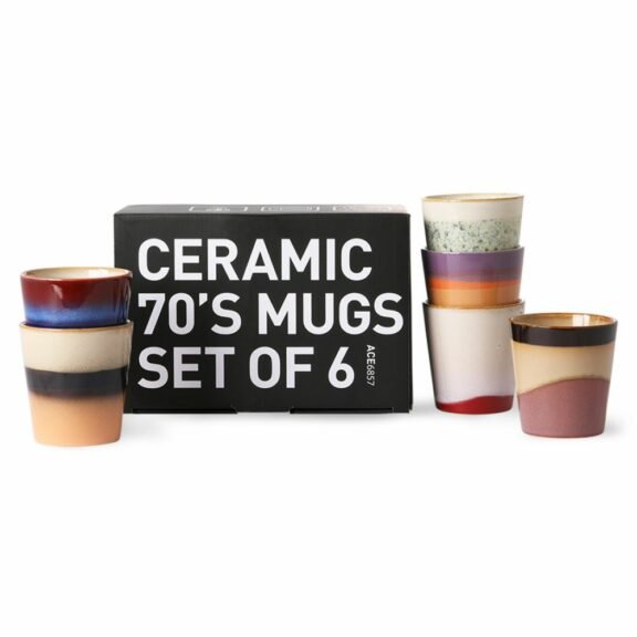 Set de 6 Mugs Café (ACE6857 / H8cm)  - HK Living