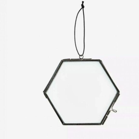 Cadre noir hexagonal 13,5x12cm - Madam Stoltz