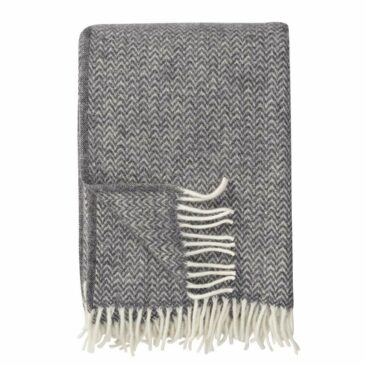 Plaid Chevron Gris 130x200 - Klippan