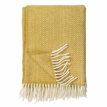 Plaid Chevron Jaune 130x200 - Klippan