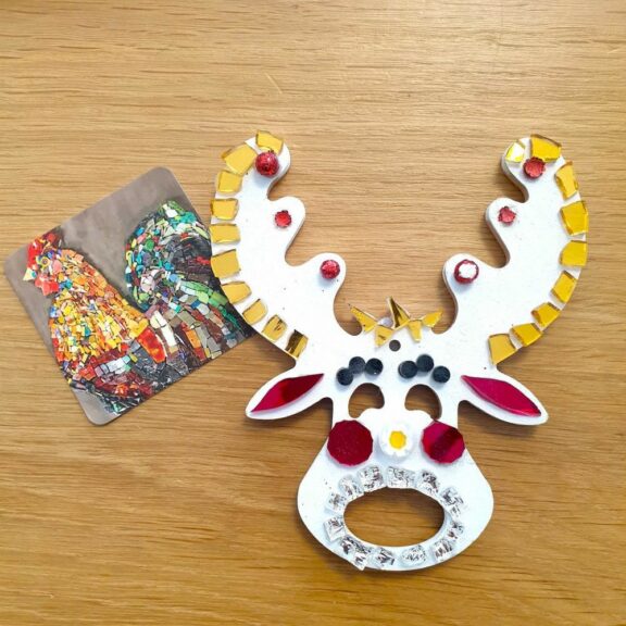 Kit Mosaïque de Noël Caribou - Régine Gourdel