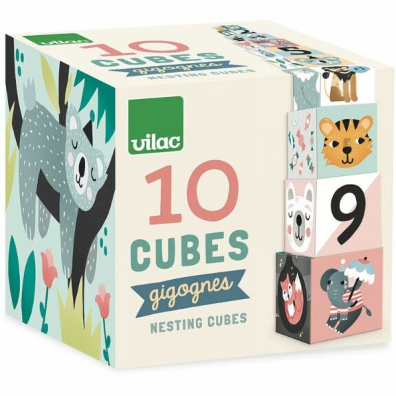 Cubes gigognes les animaux de Michelle Carlslund - Vilac