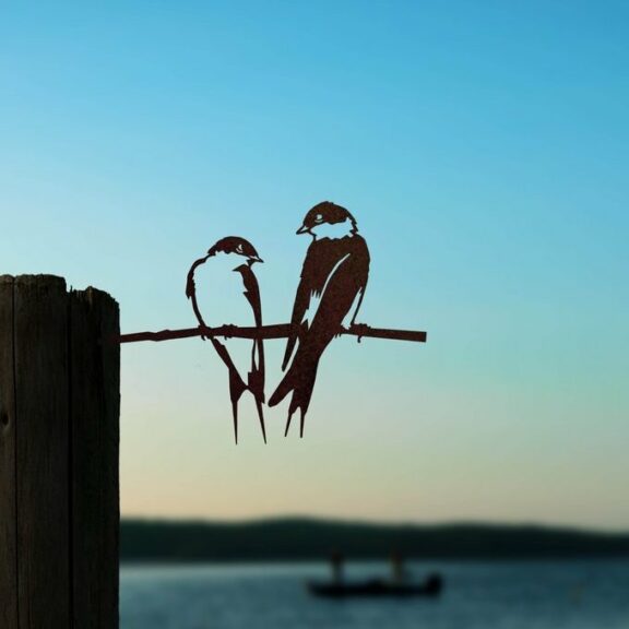 Couple d'hirondelles (MB23) - Metalbird – Image 2