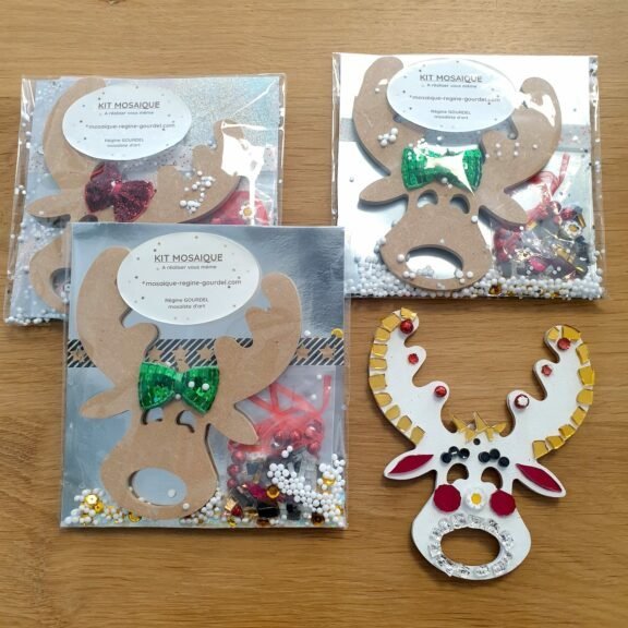 Kit Mosaïque de Noël Caribou - Régine Gourdel – Image 2