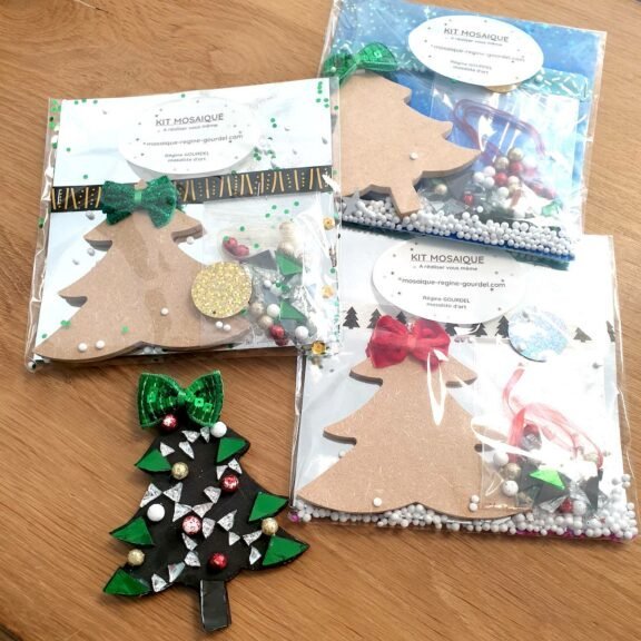 Kit Mosaïque de Noël Sapin - Régine Gourdel – Image 2