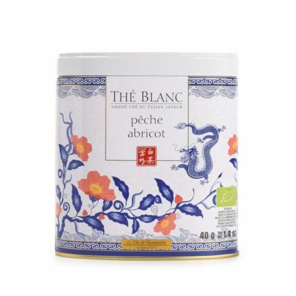 Thé blanc bio Abricot & Pêche (40g) - Terre d'Oc