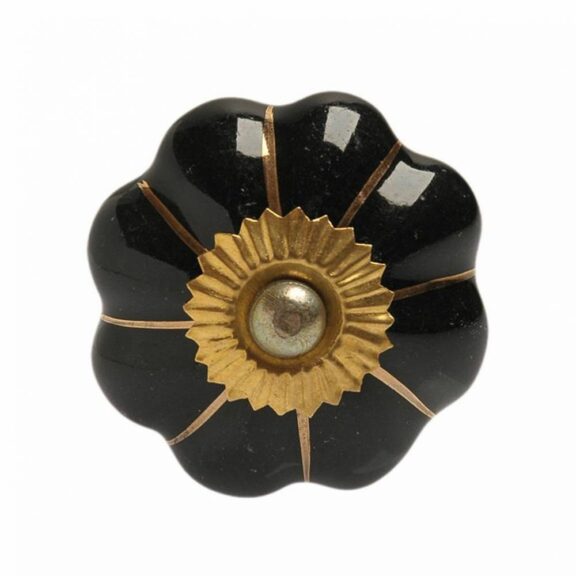 Bouton de meuble en céramique / Noir - Tranquillo