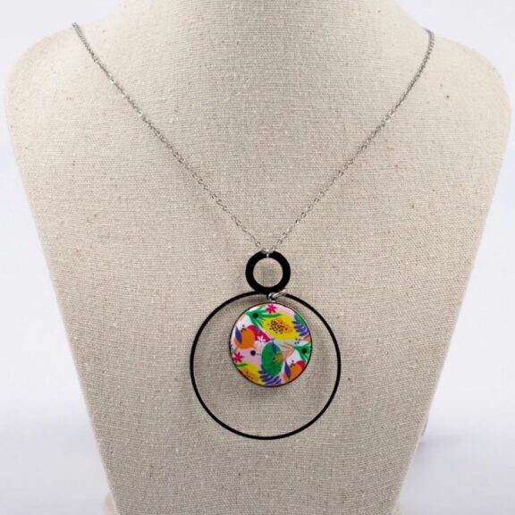 Collier cercle argenté Ø25mm - Yaya Factory