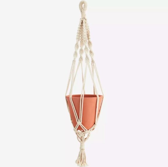 Pot suspendu en macramé - Madam Stoltz – Image 2