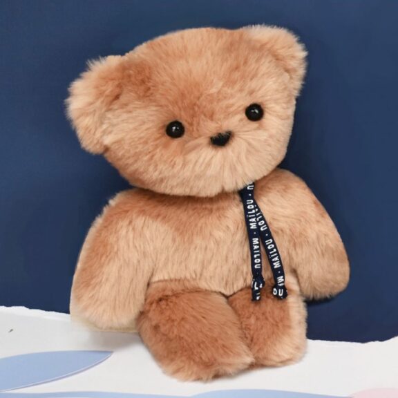 Doudou Ours en peluche / Le Petit Frenchie Marron 20cm - Maïlou Tradition