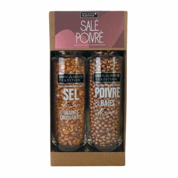 Coffret de 2 moulins sel & poivre doré - Savor & Sens