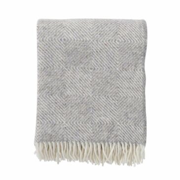 Plaid Gooseye gris 130x200 - Klippan