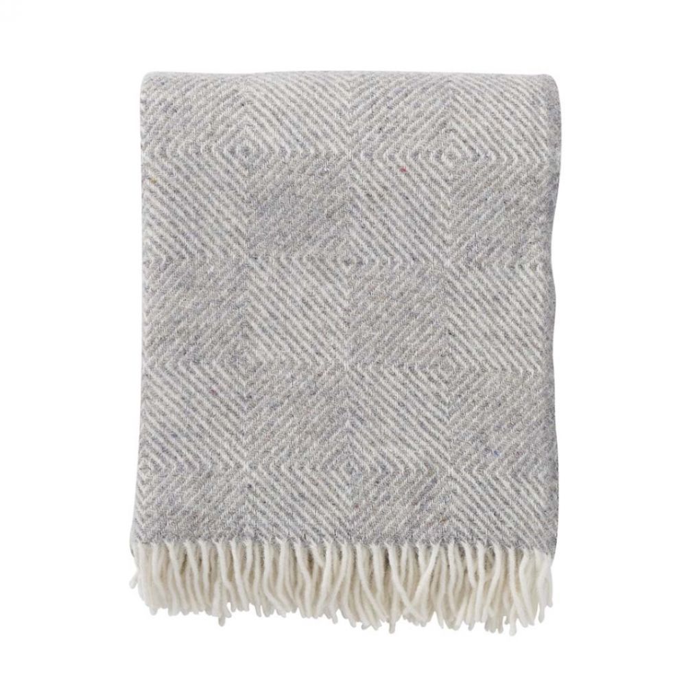 Plaid Gooseye gris 130x200 - Klippan