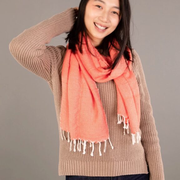 Krama Chaud orange corail - Krama Héritage – Image 3
