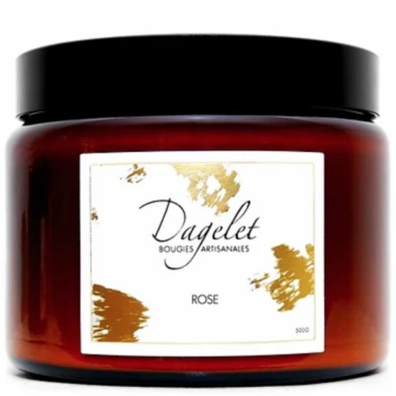 Bougie parfumée à la Rose 500g - Maison Dagelet