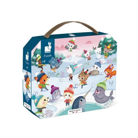 Puzzle Bataille de boules de neige / 36 pièces (4-6 ans) - Janod
