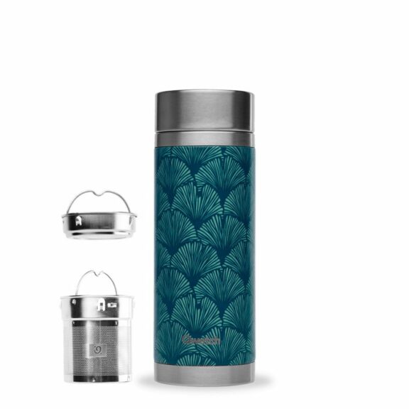 Théière isotherme Gingko bleu de prusse 400ml - Qwetch