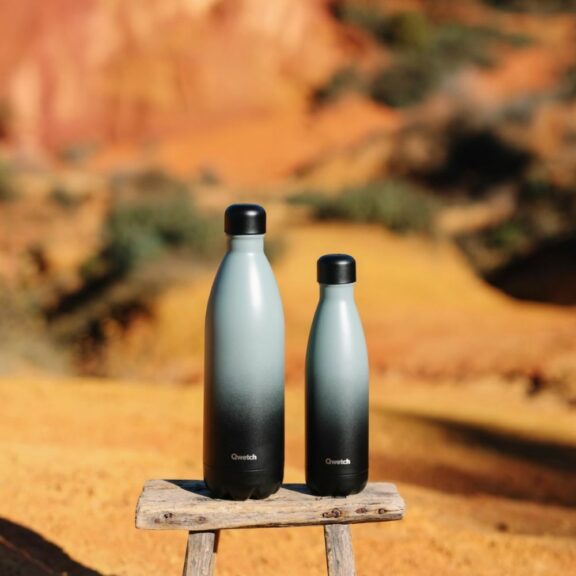 Gourde double-paroi Graphite Kaki 500ml - Qwetch