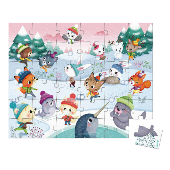 Puzzle Bataille de boules de neige / 36 pièces (4-6 ans) - Janod – Image 2