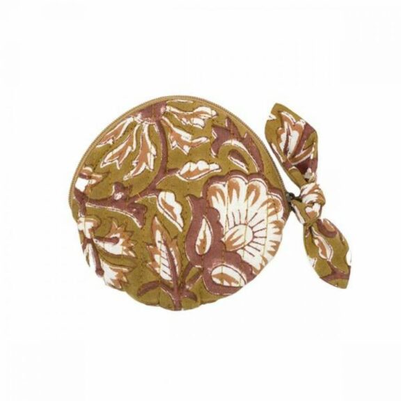 Petite pochette ronde Bali Caramel / Havane  - La Maison de Lilo