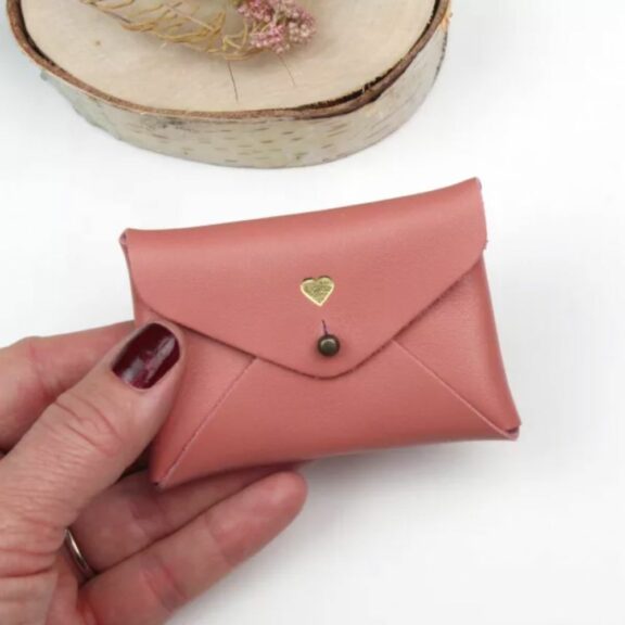 Mini Pochette Coeur Rose Pampa - Barnabé aime le café