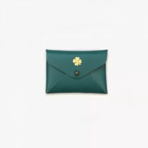 Mini Pochette Trèfle Bleu Teal - Barnabé aime le café