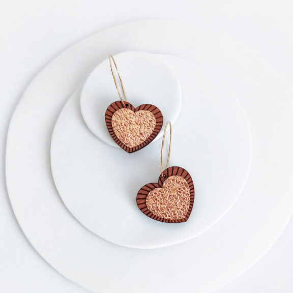 Boucles d'oreilles Collection Corazon rose gold - Atelier Martho – Image 3