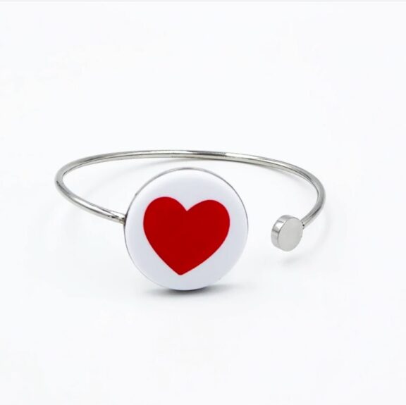 Bracelet semi-rigide Ø25mm argenté - Yaya Factory