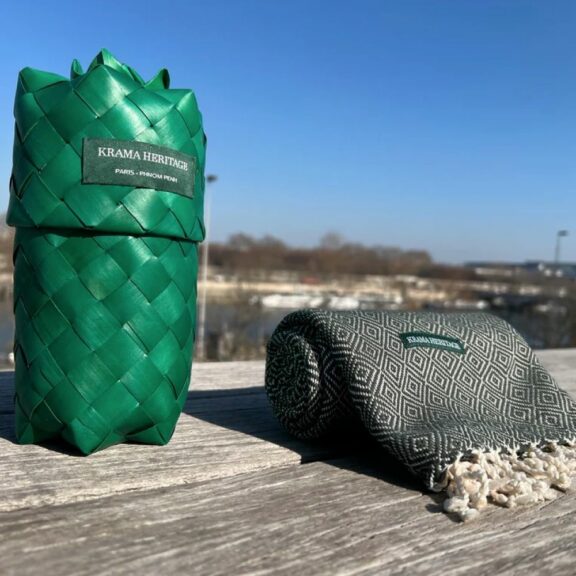 Krama Chaud Vert Forêt - Krama Héritage