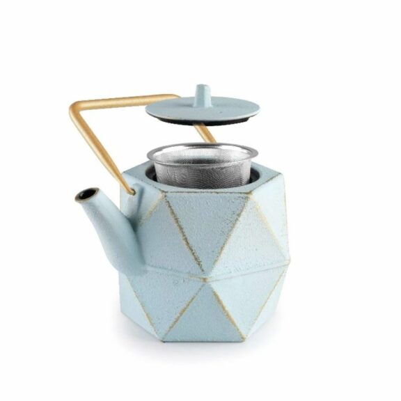 Théière en fonte Kerala bleu glacier 1,2L - Ibili