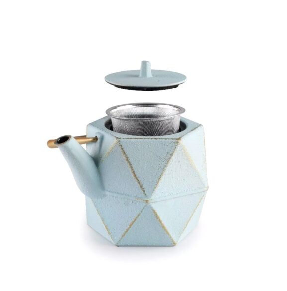 Théière en fonte Kerala bleu glacier 1,2L - Ibili – Image 3
