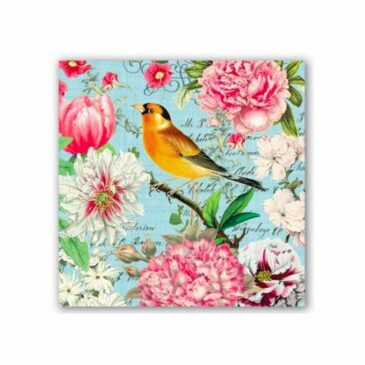 Pochette de 20 serviettes cocktail Garden melody - Royal Garden