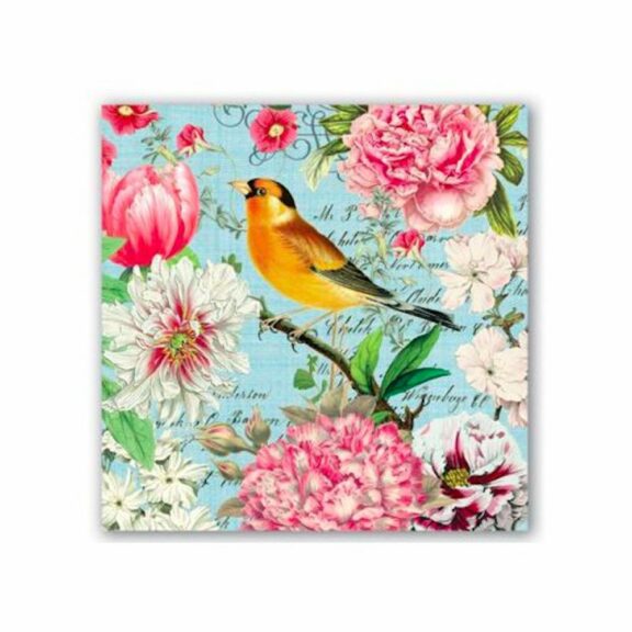 Pochette de 20 serviettes cocktail Garden melody - Royal Garden