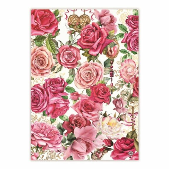 Torchon 100% coton Royal Rose - Royal Garden
