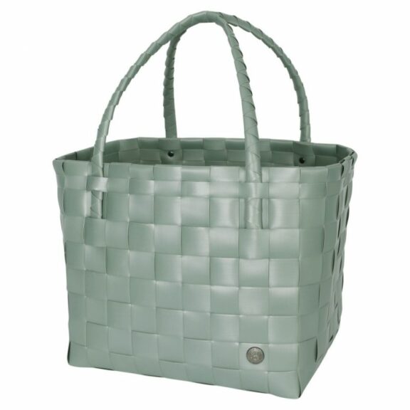 Panier Paris Sage Green en plastique recyclé tressé - Handed By