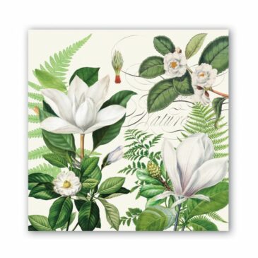 Pochette de 20 serviettes carrées Magnolia - Royal Garden