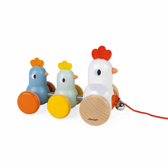 Poule et poussins à promener - Janod