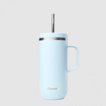 Cold Cup isotherme avec anse Pastel Bleu 600ml - Qwetch