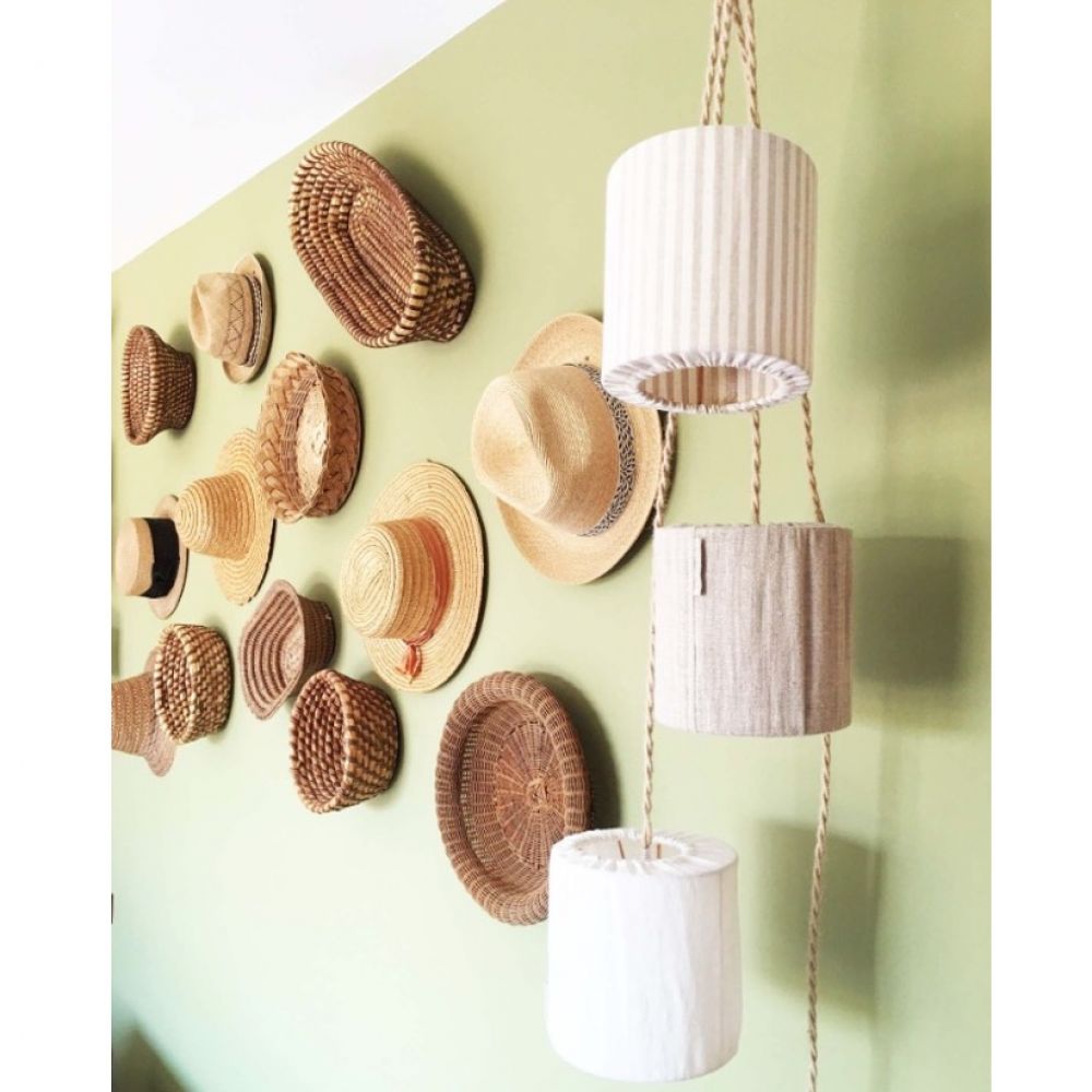 Lampe Juliette trio avec 3 abat-jours - Lin Perché