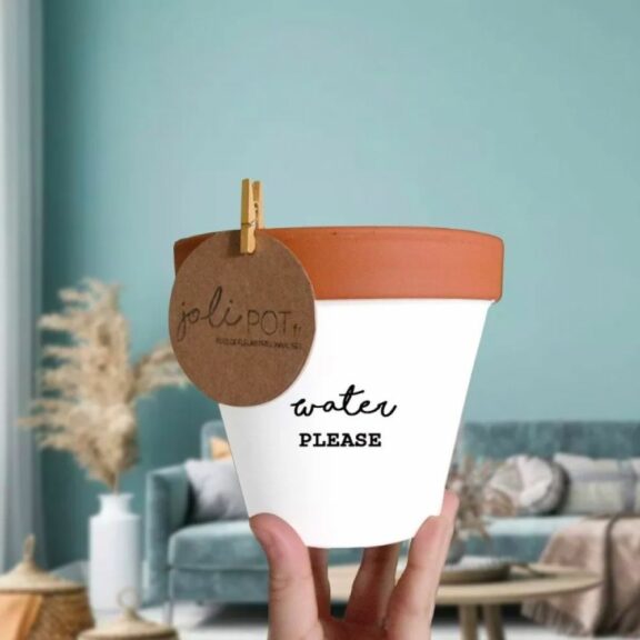 Pot de fleur, cache-pot "Water Please" - Joli Pot