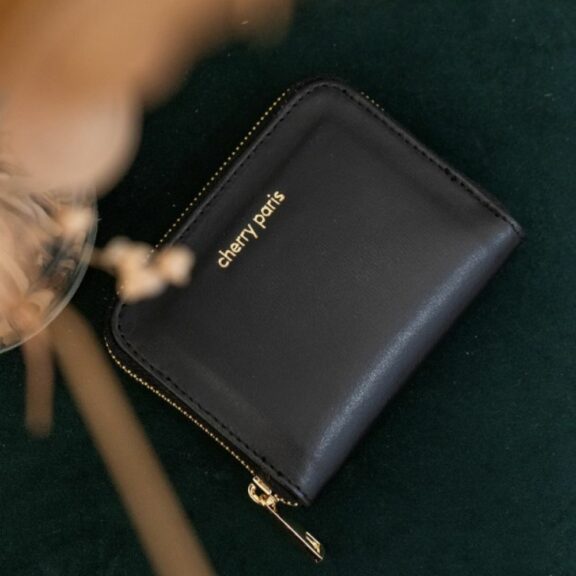 Porte-monnaie Yuna Box noir - Cherry Paris