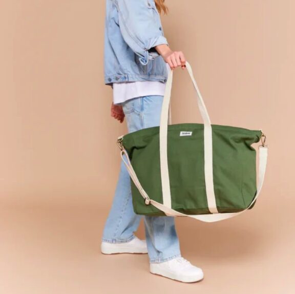 Sac Week-end Jean / Vert Olive - Hindbag – Image 5