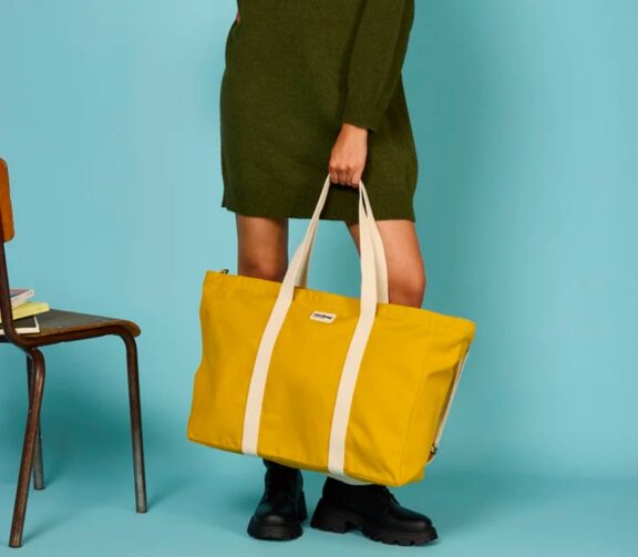 Sac Week-end Jean / Jaune Safran - Hindbag – Image 2