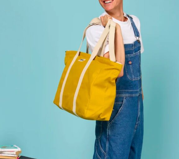 Sac Week-end Jean / Jaune Safran - Hindbag – Image 4