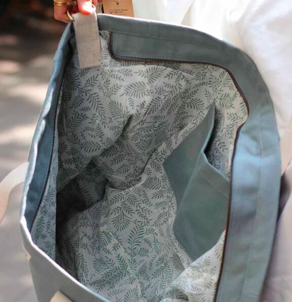 Sac Week-end Jean / Bleu Sauge - Hindbag – Image 3