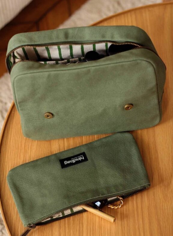 Trousse de toilette XL Alix / Vert Olive - Hindbag – Image 2