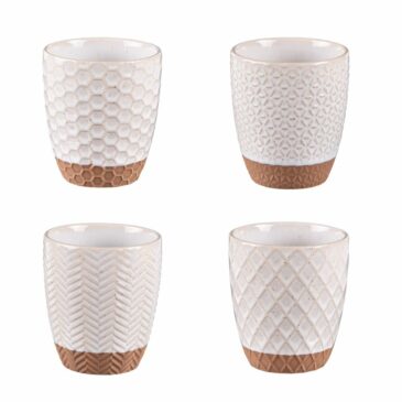 Coffret de 4 gobelets beiges Jaspe - Table Passion